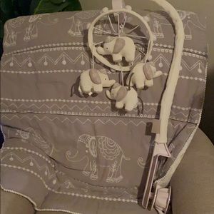 Baby mobile and comforter